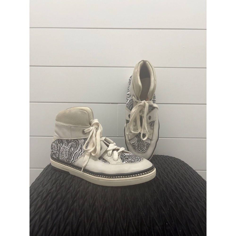 Jimmy Choo Barlowe Leather High-top Sneakers Men Size 40 US 7.5